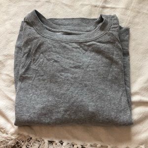 Gray crewneck sweatshirt